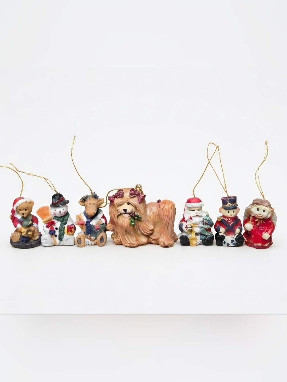 Bundle of 7 Vintage Miniature Christmas Ornaments